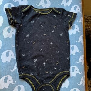 Star Wars Black and Gold Baby Bodysuit